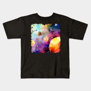 Abstract solar system Kids T-Shirt